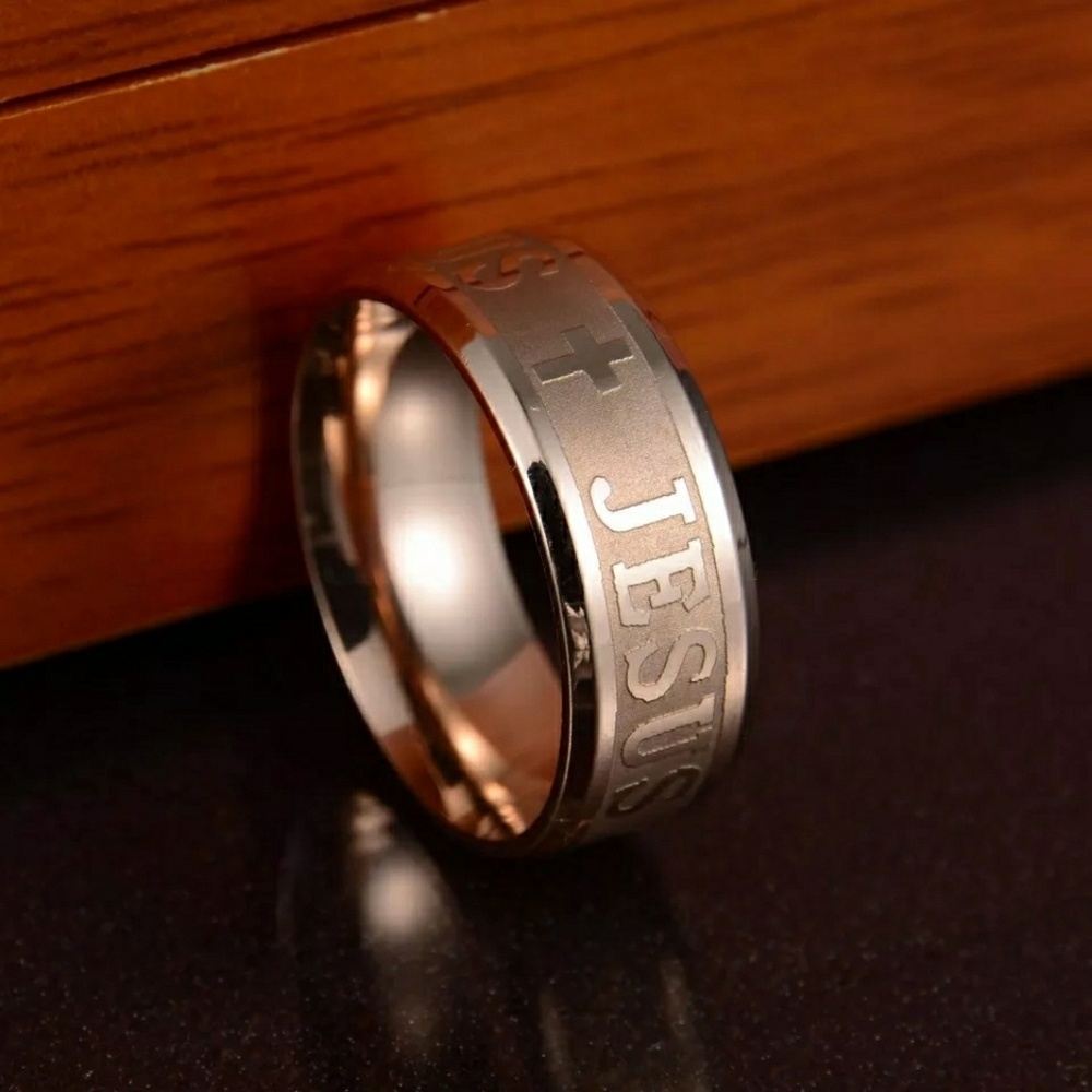 High Quality titanium steel Jesus ring